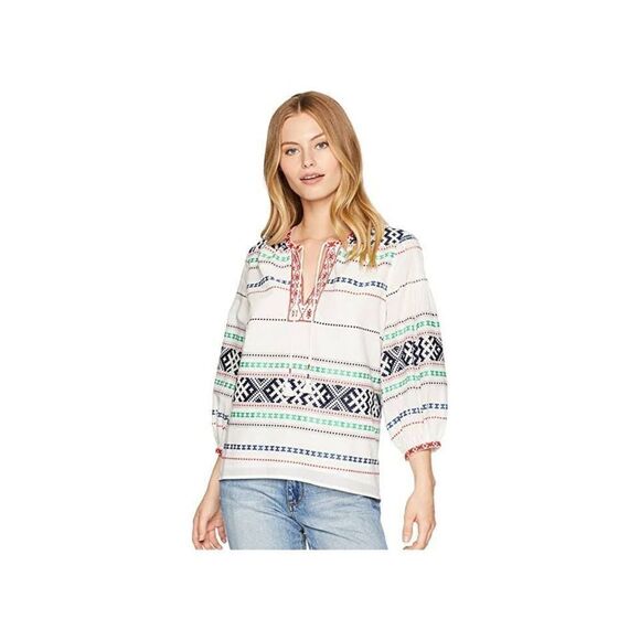Joie Jenollina Embroidered Top Womens Embroidered Ladies Small New - Picture 1 of 13